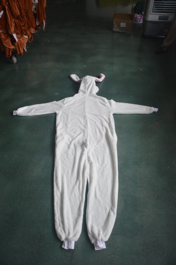 Rabbit long ear solid color jumpsuit parent-child outfit adult home wear children's pajamas