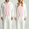 Rabbit long ear solid color jumpsuit parent-child outfit adult home wear children's pajamas